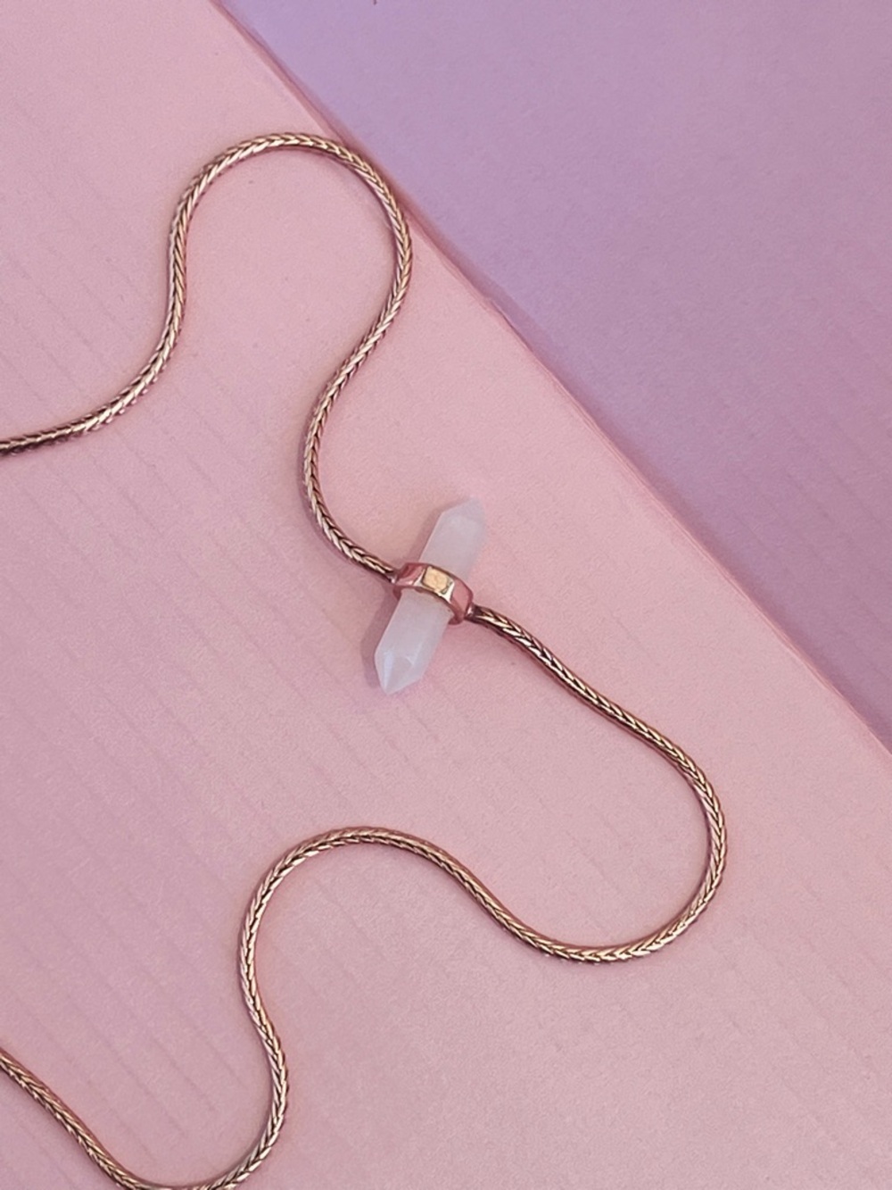 HH 1960 | Rose Gold Necklace with Rose quartz Pendant